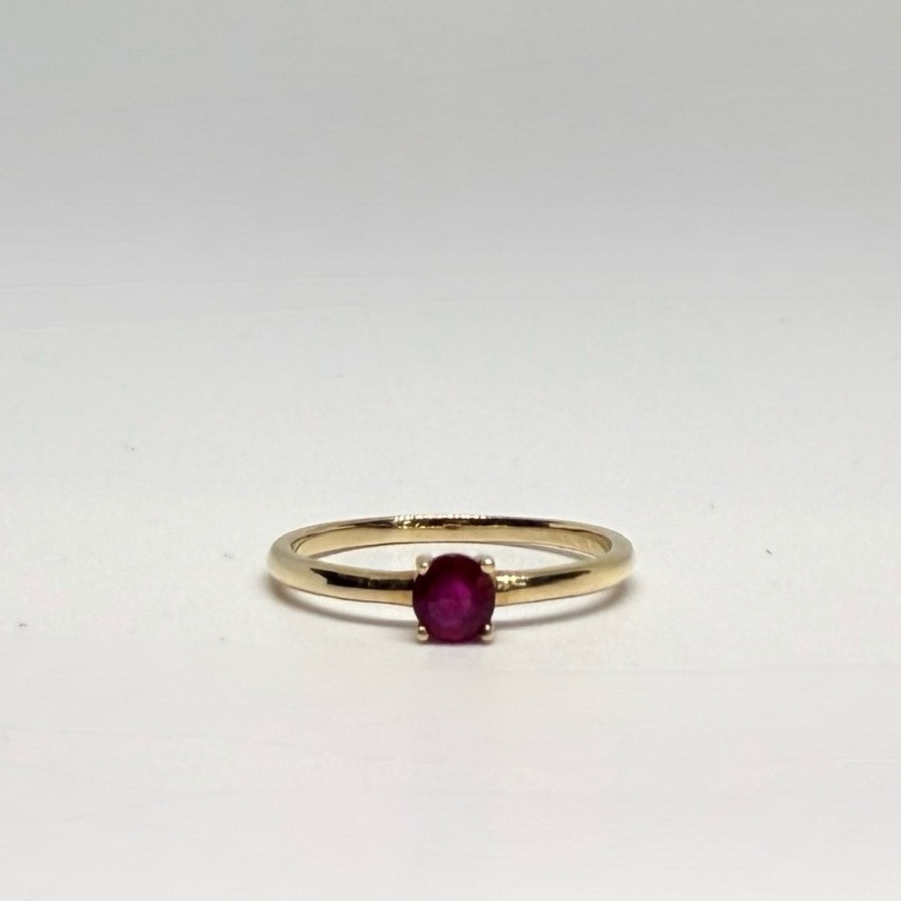 NEW Solid 10K Gold Natural Ruby Ring